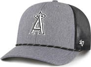 '47 Men's '47 Charcoal Los Angeles Angels Carbon Rope Trucker Adjustable Hat