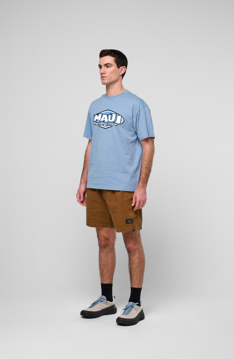 Maui & Sons Diamond Boxy Fit Logo Graphic T-Shirt, Alternate, color, Blue