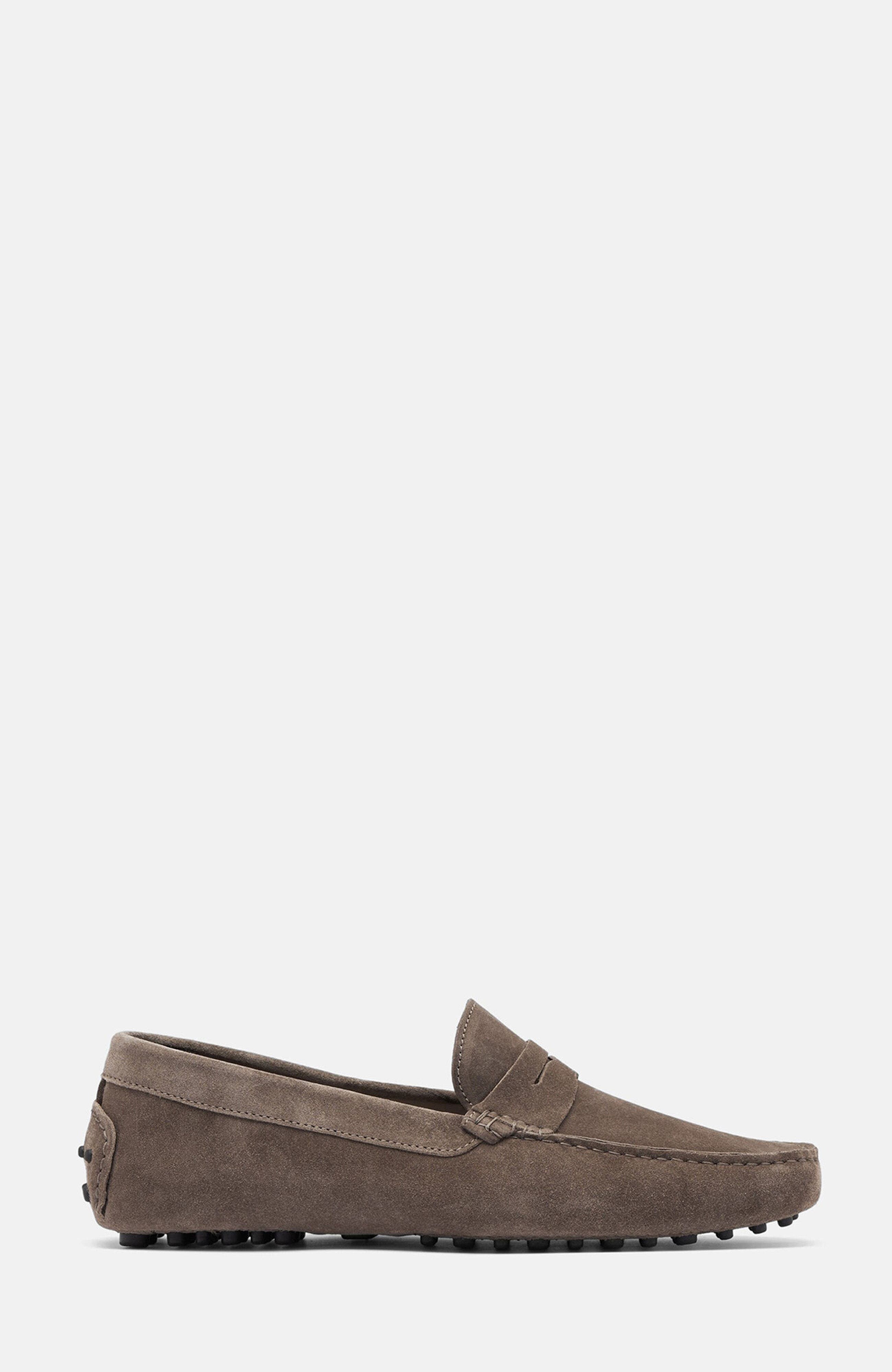 Michael Driving Shoes, Alternate, color, Taupe - Suede