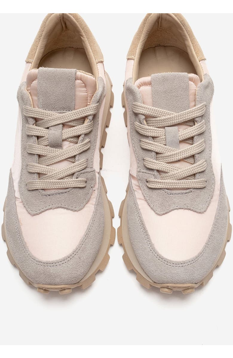 Forever & Always Shoes Amanda Leather Sneakers, Alternate, color, Gray Pink