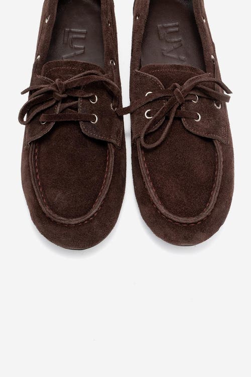 Forever & Always Shoes Serelis Leather Lace Up Loafer In Brown