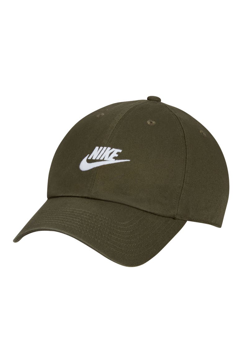 Club Futura Wash Baseball Cap, Main, color, CARGO KHAKI/ WHITE