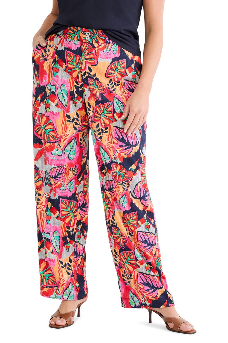 Kauai Garden Wide Leg Pants, Main, color, RED MULTI