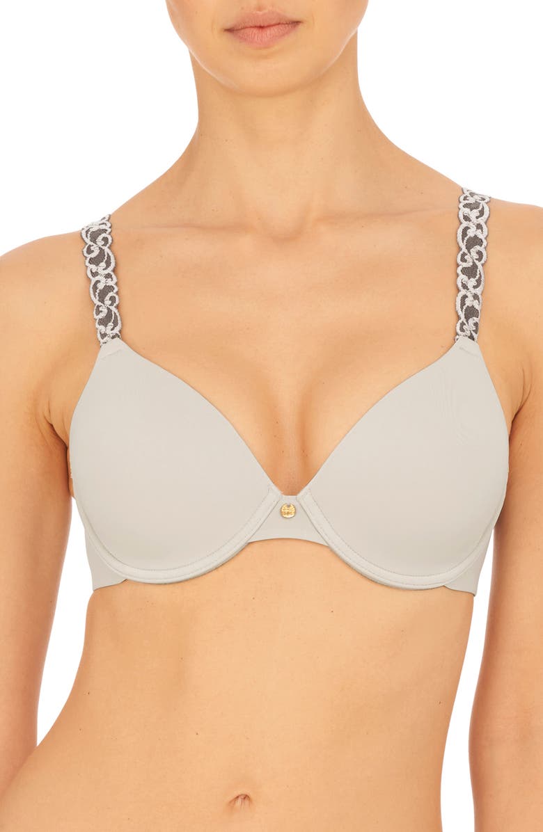 Natori Pure Luxe Underwire T-Shirt Bra, Main, color, Linen/ Minr