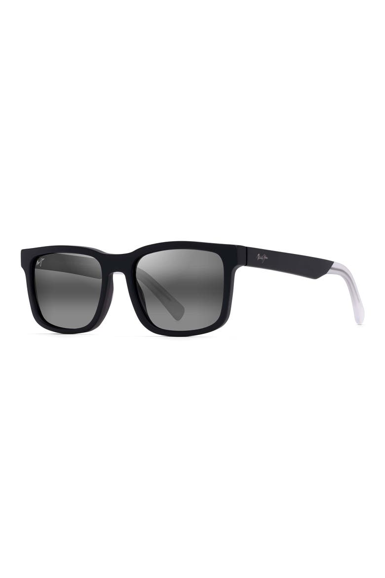 Stone Shack 55mm PolarizedPlus2® Square Sunglasses, Alternate, color, MATTE BLACK