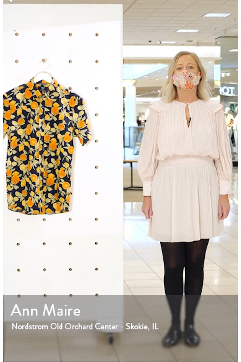 Slim Fit Citrus Print Short Sleeve Button-Down Shirt video