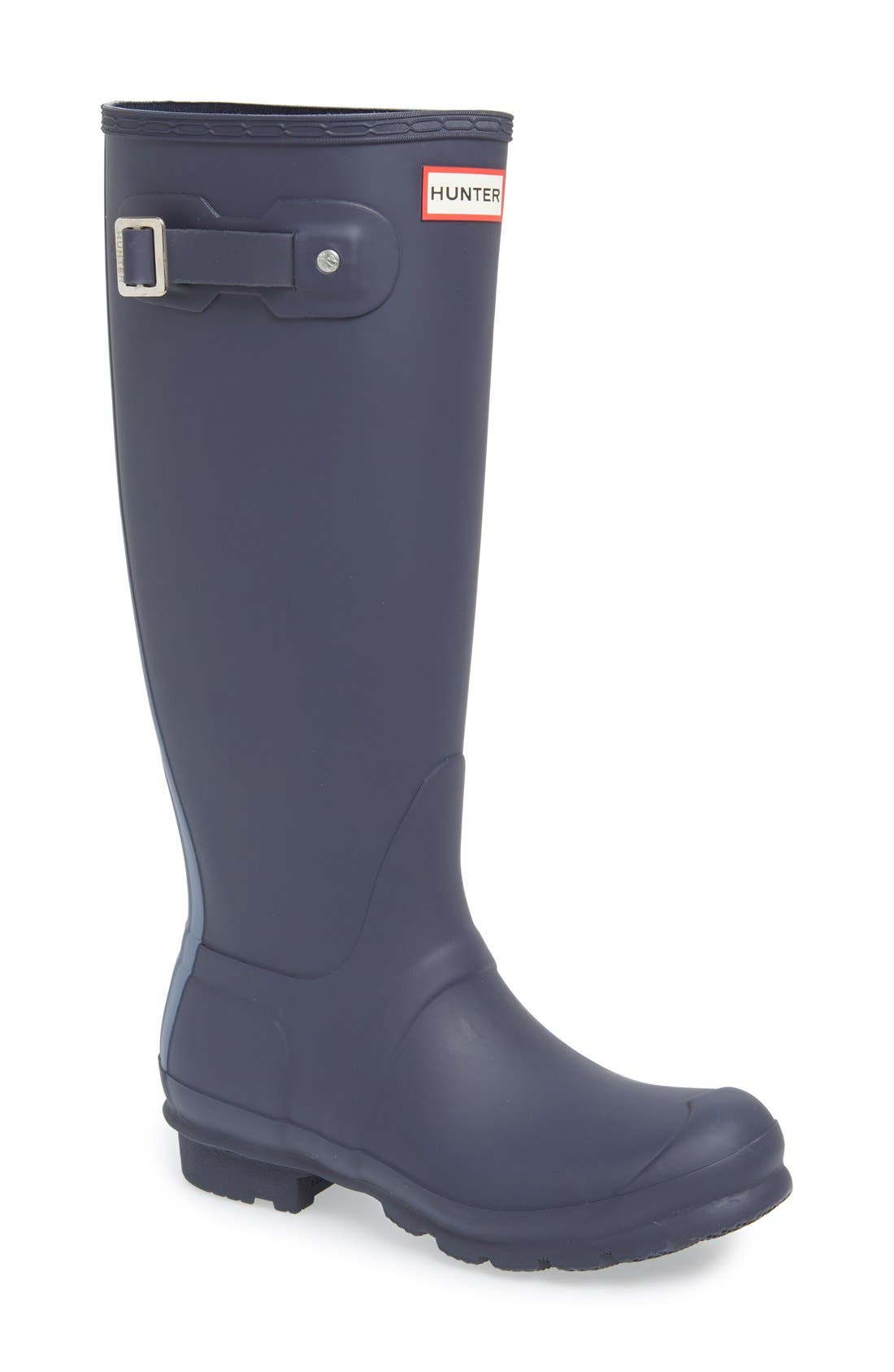 'Original Stripe' Waterproof Rubber Boot, Main, color, MIDNIGHT/ MINERAL BLUE