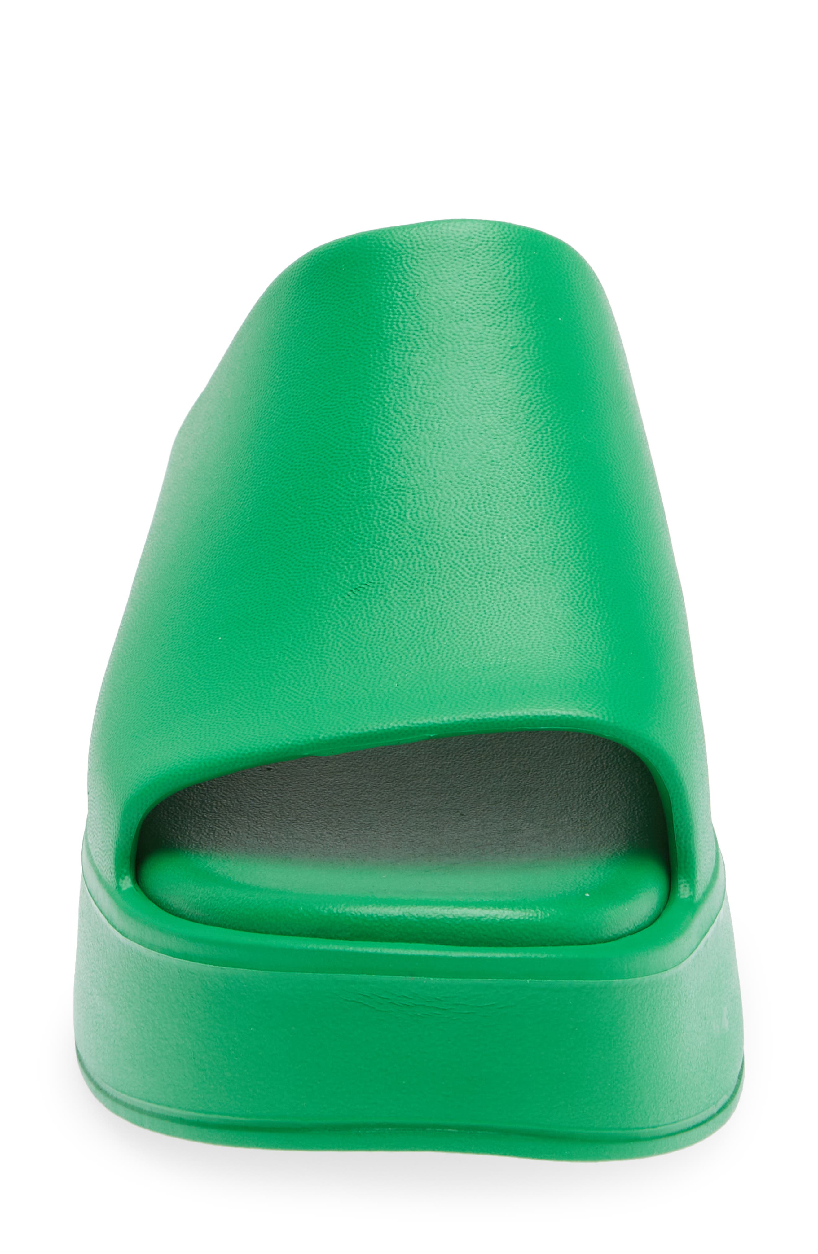 Slinky Platform Slide Sandal, Alternate, color, GREEN