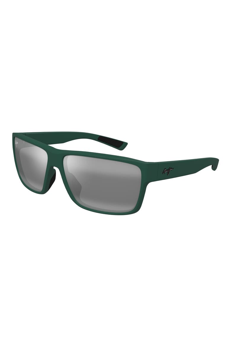 Uila 62mm Oversize PolarizedPlus2® Wrap Sunglasses, Alternate, color, MATTE DARK MILITARY GREEN