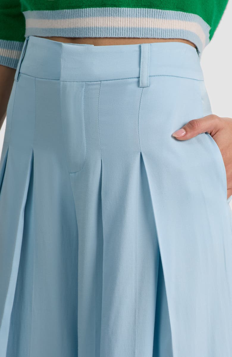 Alice + Olivia Blaire Pleated Wide Leg Pants, Alternate, color, Carolina Blue