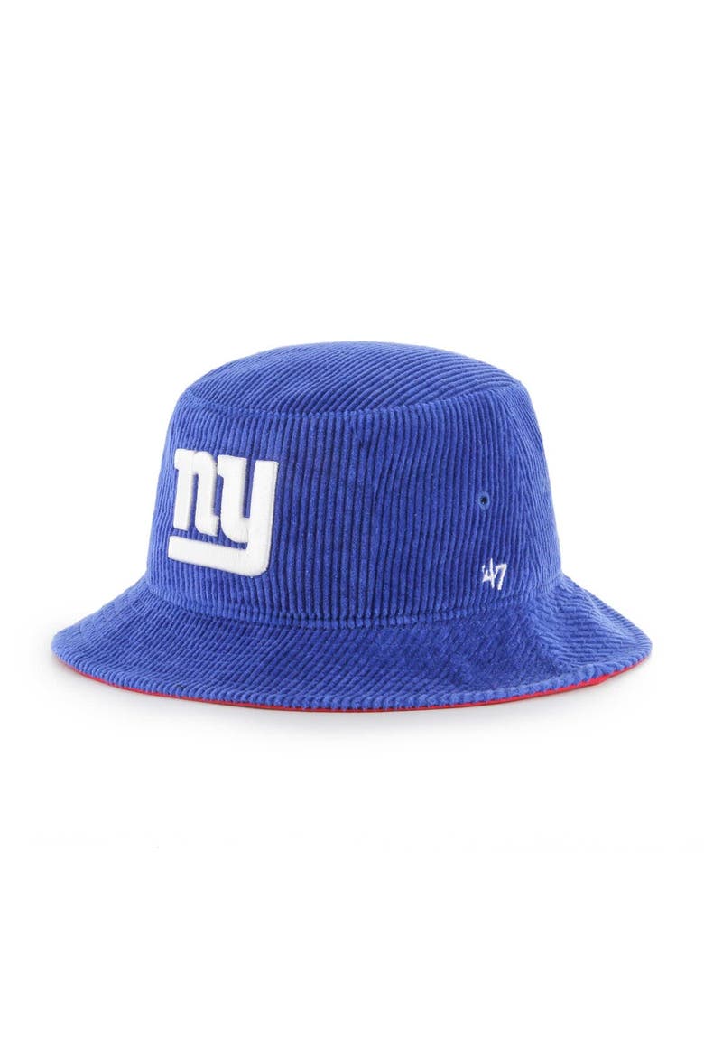 Men's '47 Royal New York Giants Thick Cord Bucket Hat, Main, color, Royal