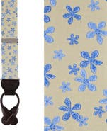 Trafalgar Weldon Floral Silk Button End Suspenders