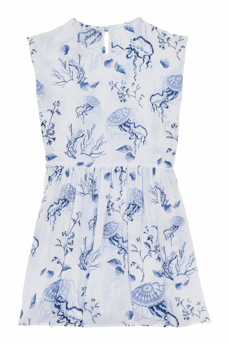 Kids' Medusa and Shells Dress, Main, color, BLANC