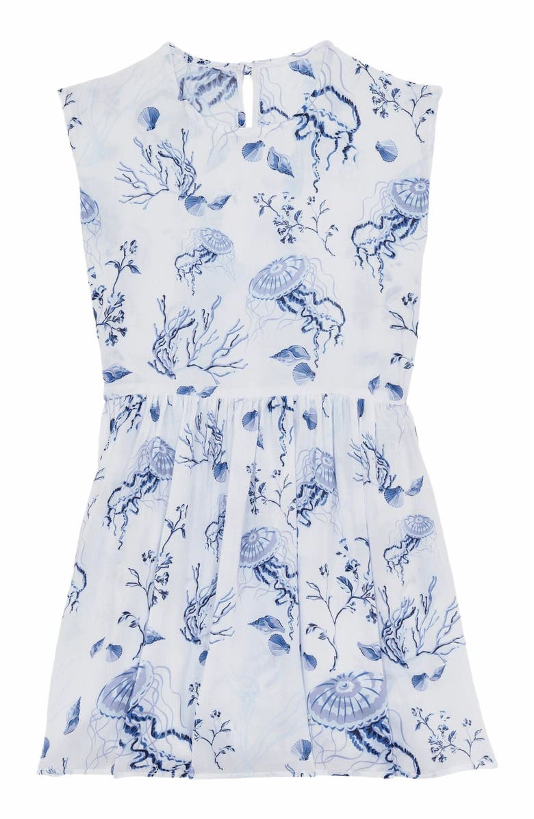 Vilebrequin Kids' Medusa and Shells Dress, Main, color, Blanc