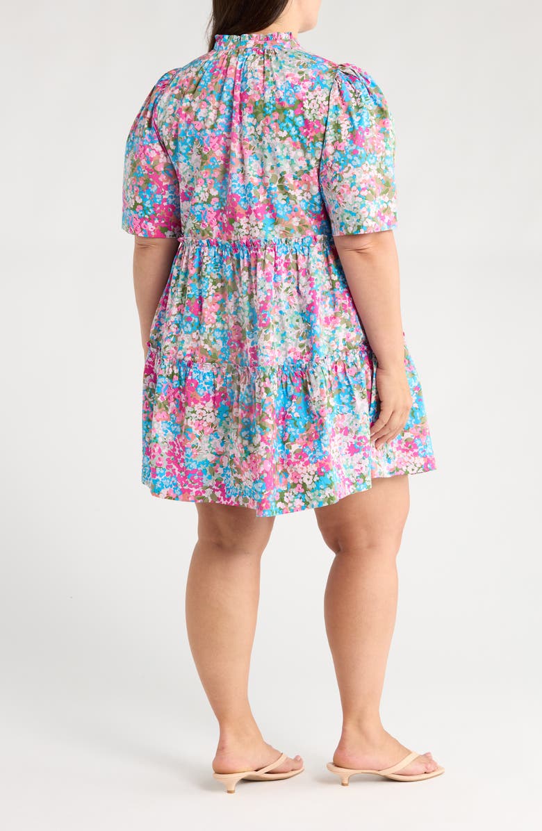 SUGARLIPS Avery Blossom Dixie Tiered Cotton Dress, Alternate, color, Dusty Pink