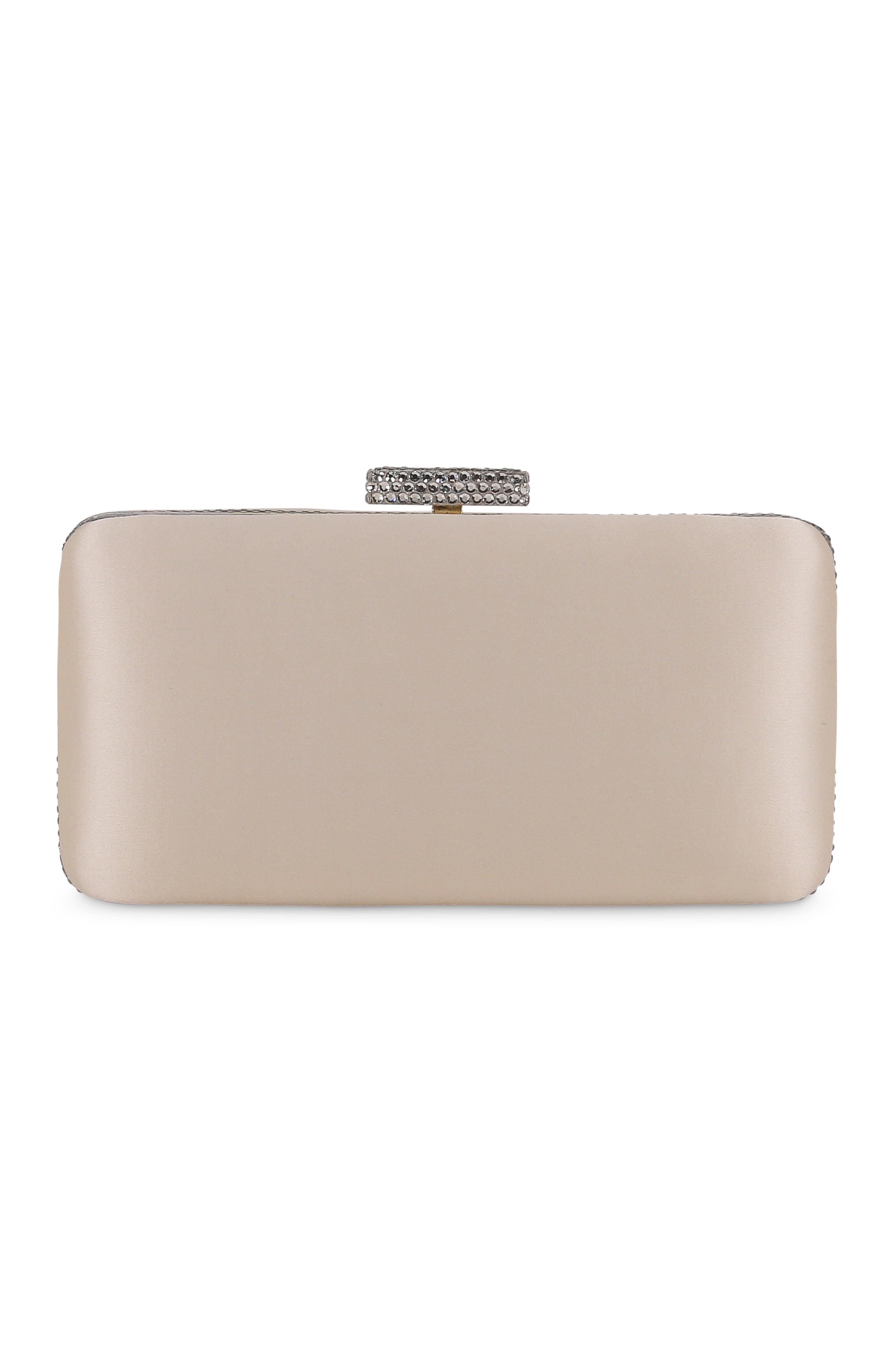 Lexi Crystal Bow Minaudiere, Alternate, color, Ivory
