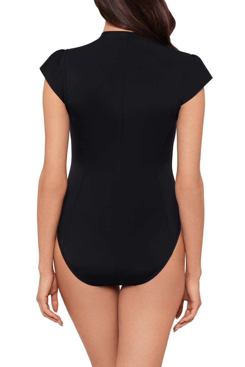 Clara Scuba Underwire One-Piece Swimsuit, Alternate, color, BLACK