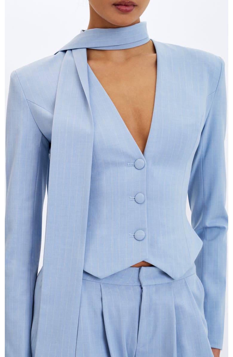 Miss Circle Renley Pinstripe Peplum Blazer, Alternate, color, Sky Blue