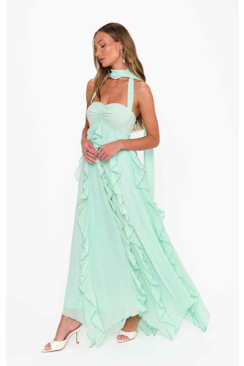 Gemma Ruffle Maxi Dress, Main, color, Jelly Mint