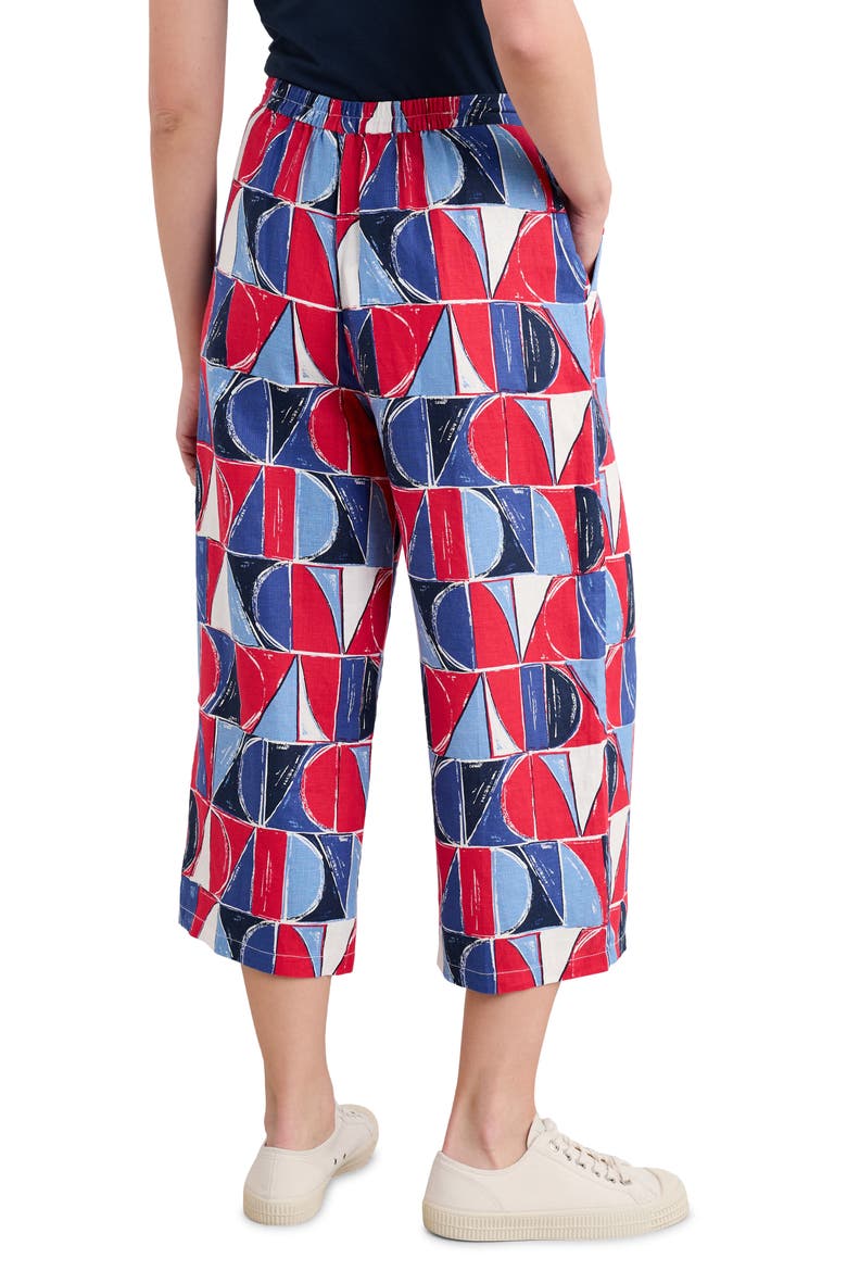 Peaceful Haven Linen Culottes, Alternate, color, SAIL GEO SCARLET