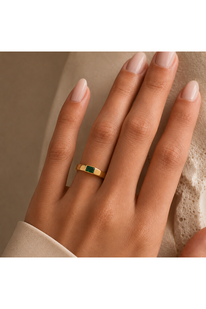 Zenith Stainless Steel Ring, Alternate, color, Gold