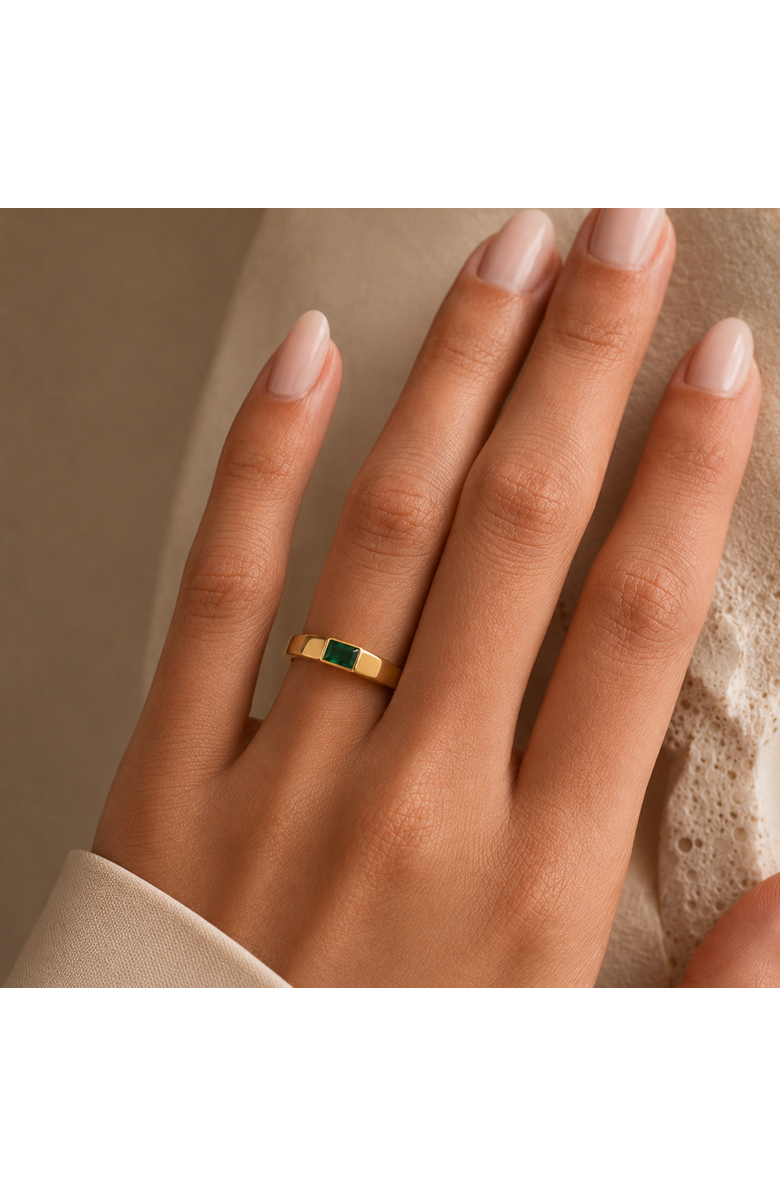 ADIBA Zenith Stainless Steel Ring, Alternate, color, Gold