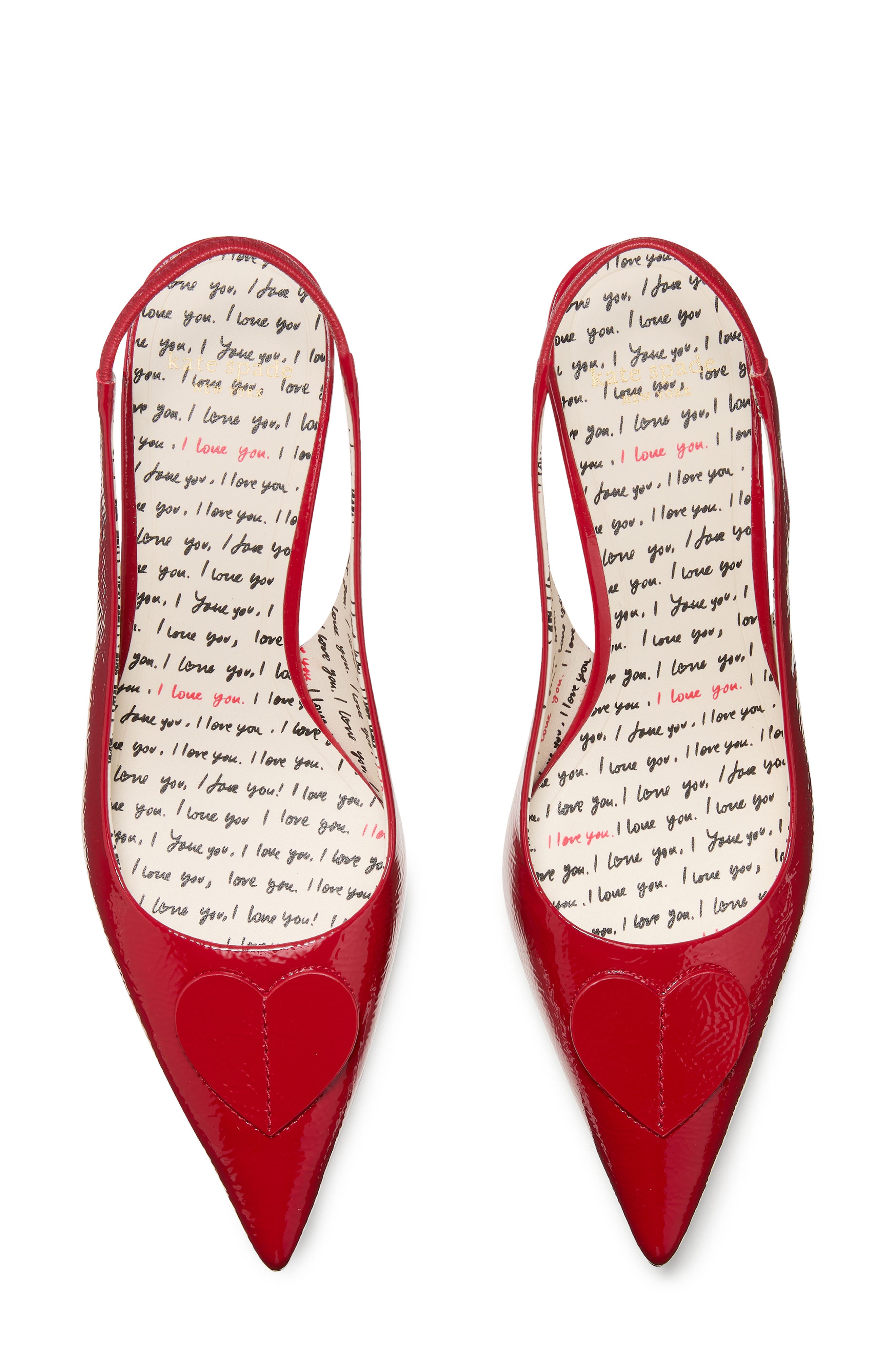 Kate Spade New York lover crinkle patent leather slingback pump, Alternate, color, Dark Scarlet