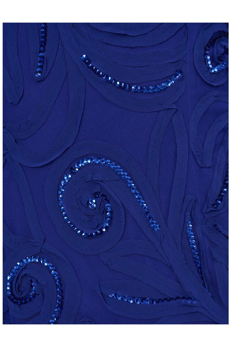 Short Sleeve Soutache Column Gown, Alternate, color, DARK BLUE VIOLET