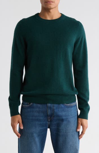 Nordstrom Cashmere Crewneck Sweater In Green