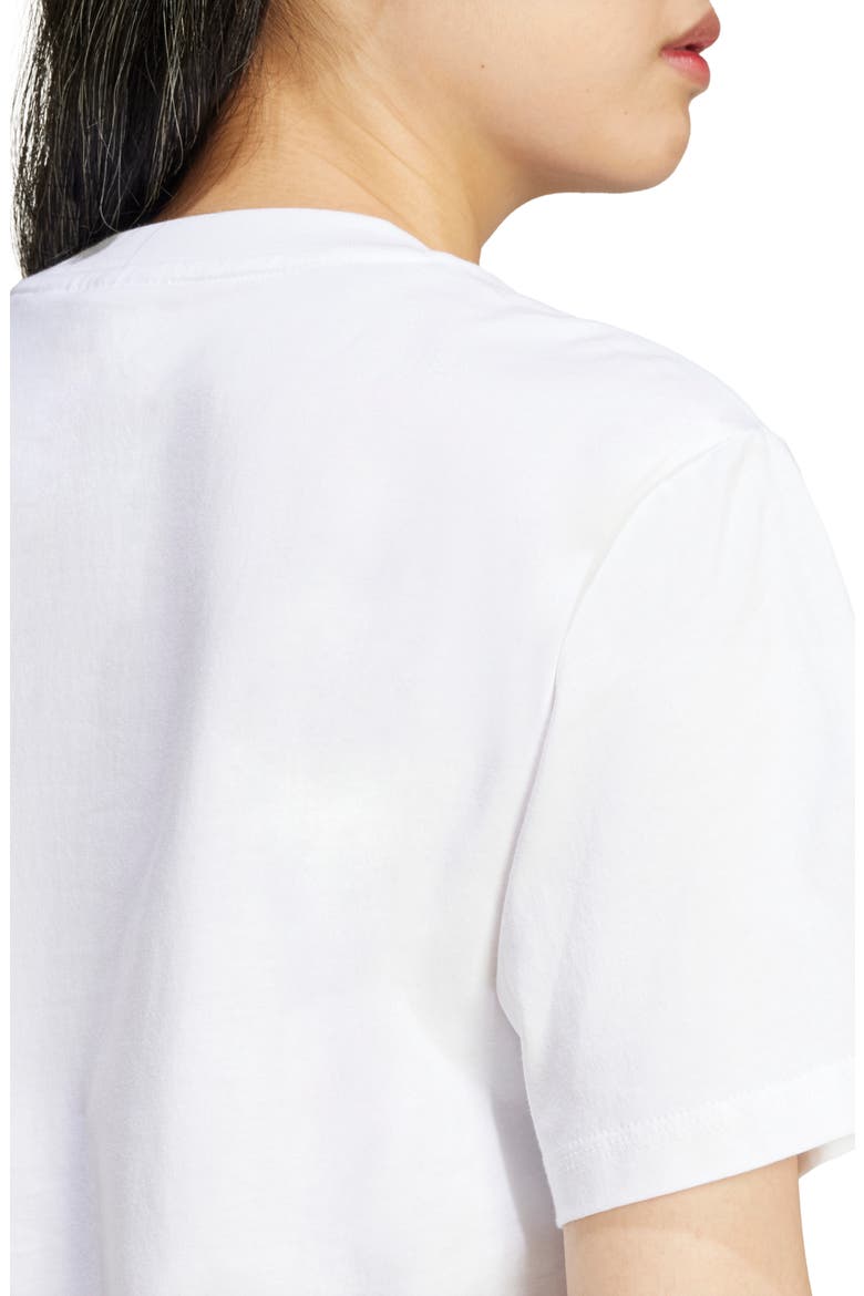 Essentials Embroidered Logo Cotton T-Shirt, Alternate, color, WHITE/ BLACK