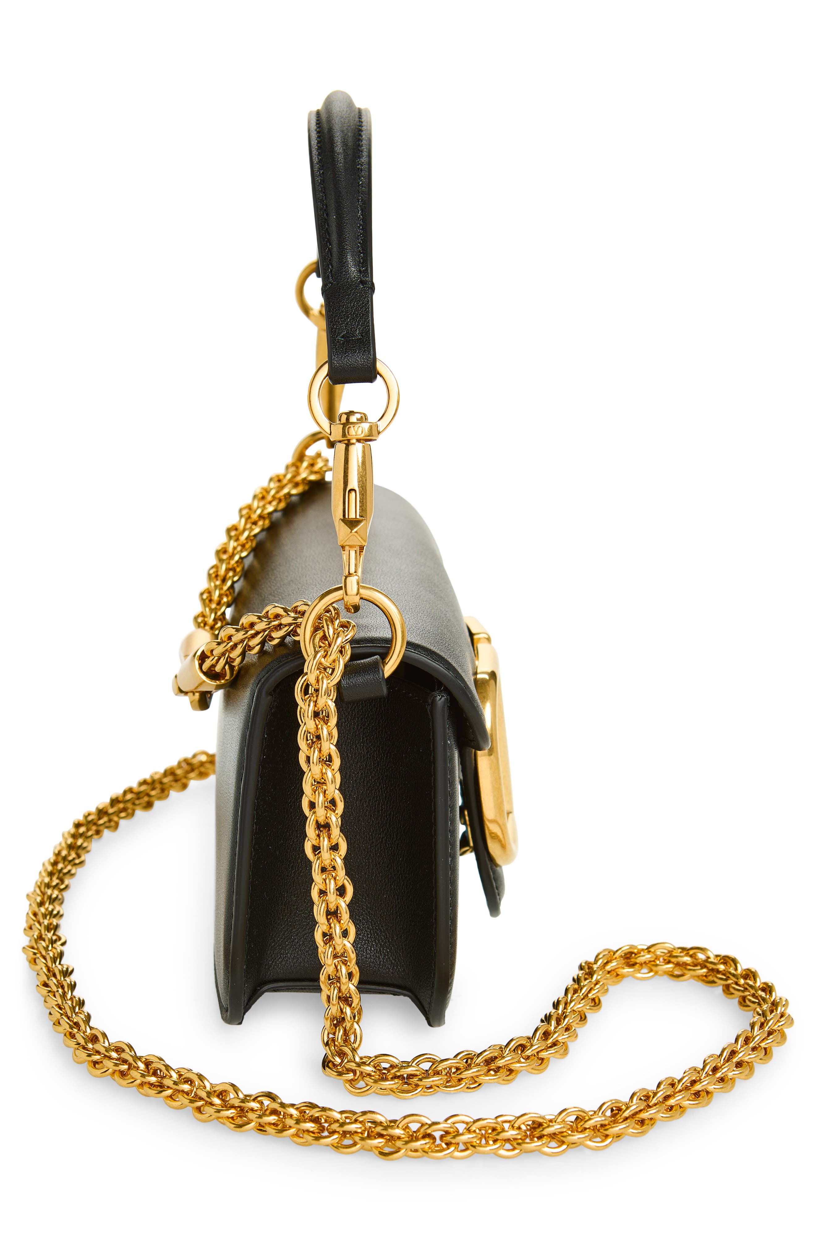 Valentino Garavani Small Locò Shoulder Bag, Alternate, color, Nero