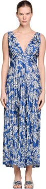 SANDRO Floral print maxi dress