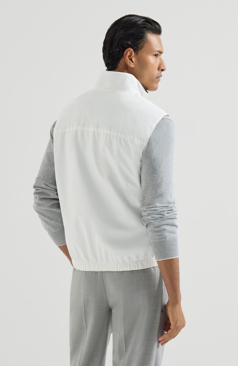 Brunello Cucinelli Reversible nylon vest, Alternate, color, Off-White
