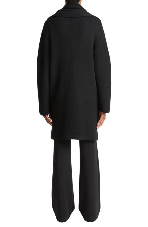 Vince Drape Sweater Coat In Black