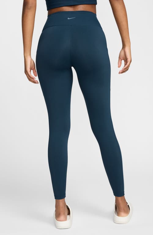 Nike Women's One High-waisted 7/8 Leggings With Pockets In Armrnv/black
