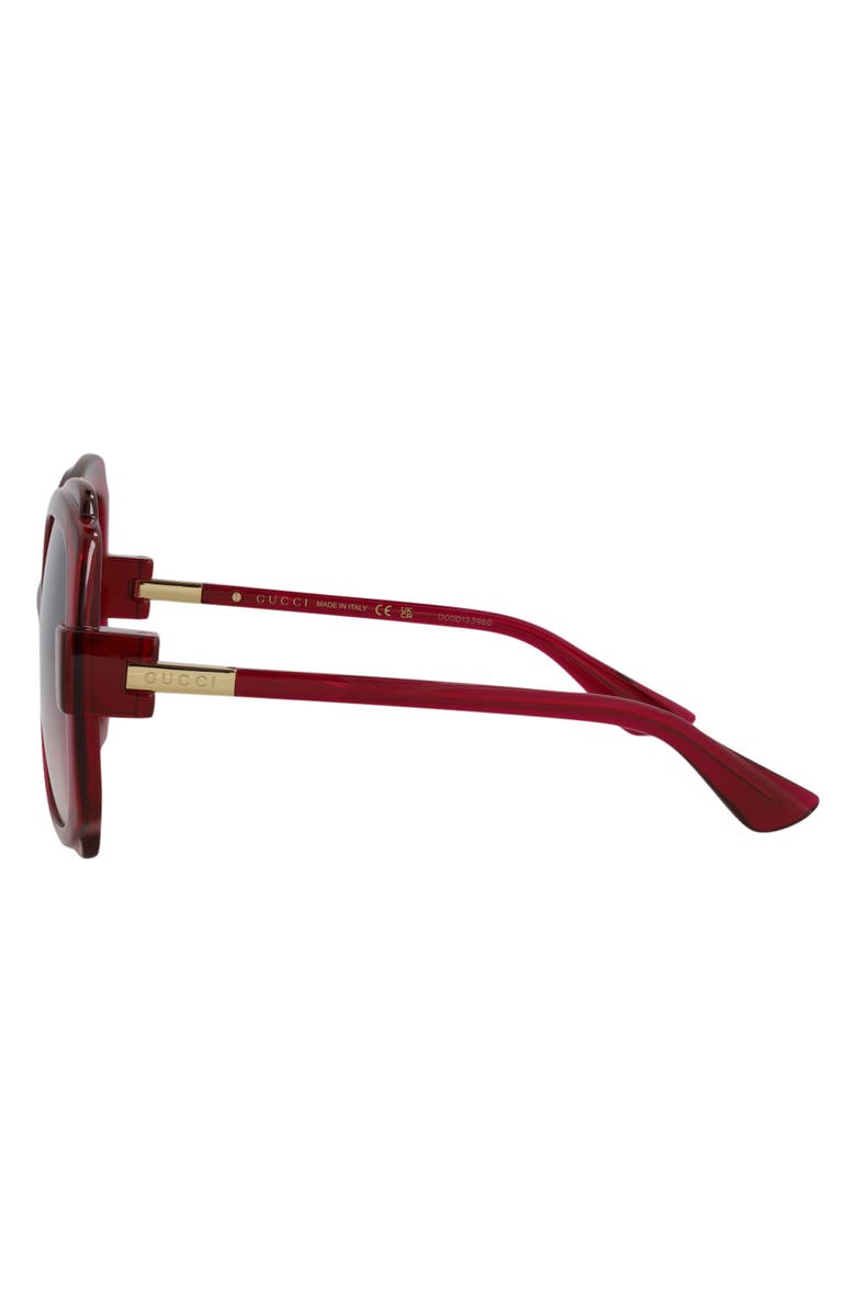 Gucci 57mm Oval Fashion Sunglasses, Alternate, color, Violet Violet Violet