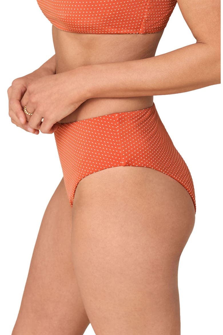 The '90s High Waist Bikini Bottoms, Alternate, color, MARMALADE