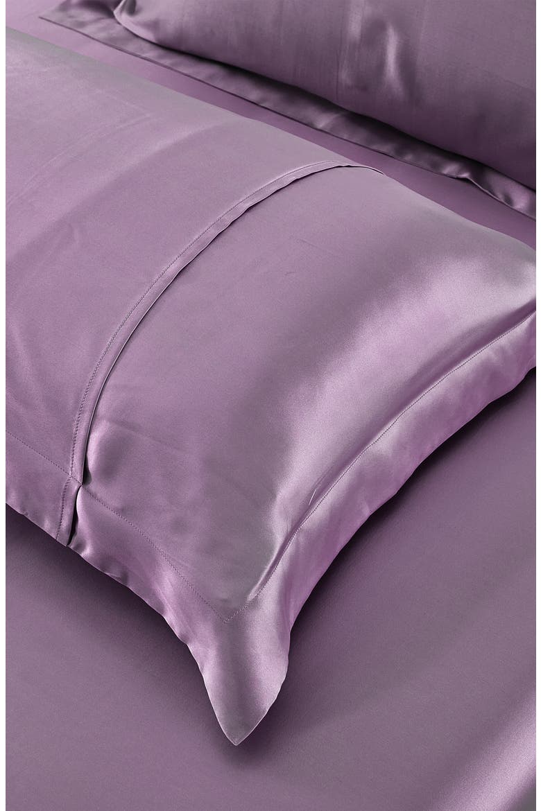 Pure Mulberry Silk Oxford Envelope Luxury Pillowcase, Alternate, color, Lavender