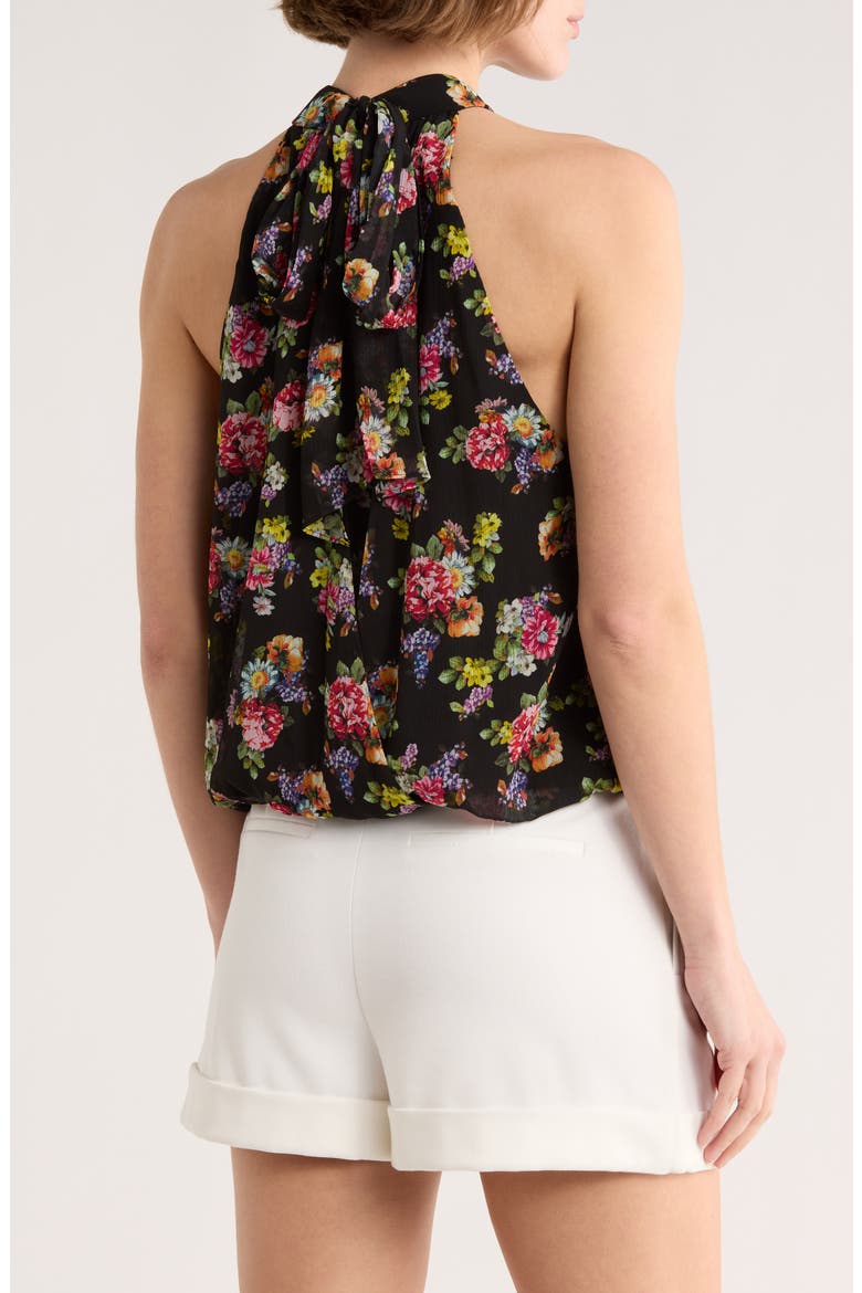 Maris Floral Halter Top, Alternate, color, MAGNOLIA FLORAL BLACK