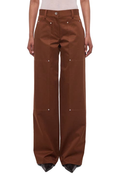 Rivet Detail Cotton Carpenter Pants