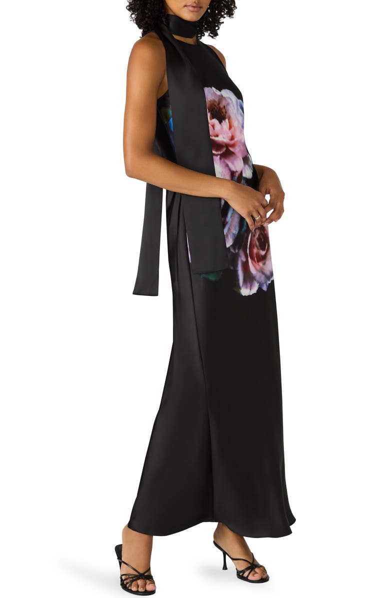 Steve Madden Christelle Sleeveless Satin Maxi Dress, Alternate, color, Rose Frost