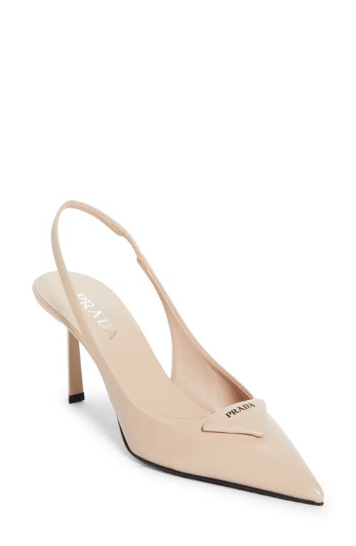 Prada Modellerie Pointed Toe Slingback Pump In Pink