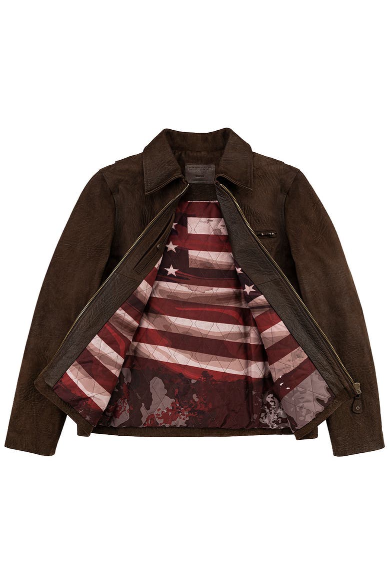 Indiana Dunes Moto Jacket, Alternate, color, Brown