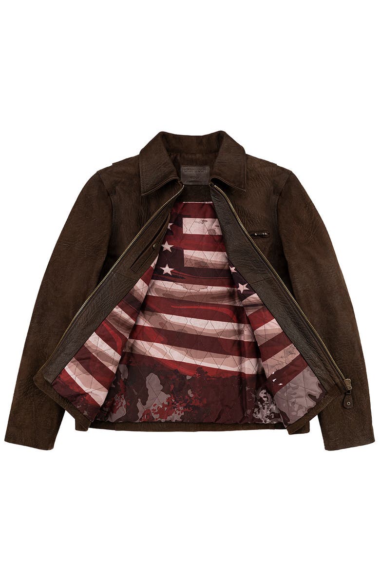 Last Wolf Indiana Dunes Moto Jacket, Alternate, color, Brown