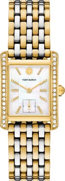 Tory Burch The Eleanor Crystal Bracelet Watch, 27mm x 34mm