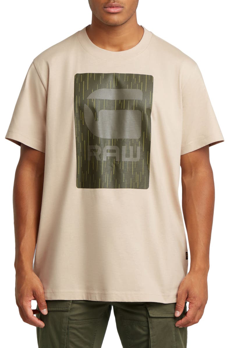 G-STAR Burger Box Rain Loose Organic Cotton Graphic T-Shirt, Main, color, Dk Brick