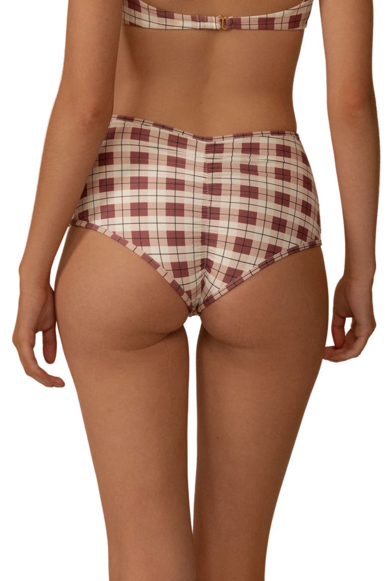 Polly Plaid Bikini Bottoms, Alternate, color, MAROON PLAID