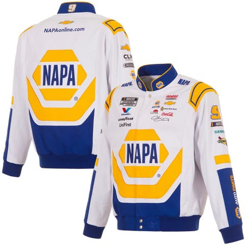 Men
s JH Design White/Royal Chase Elliott NAPA Full-Snap Twill Uniform Jacket
