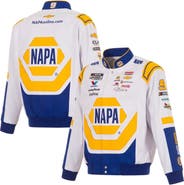 JH DESIGN Men's JH Design White/Royal Chase Elliott NAPA Full-Snap Twill Uniform Jacket