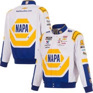 JH DESIGN Men's JH Design White/Royal Chase Elliott NAPA Full-Snap Twill Uniform Jacket